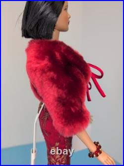 16 Tonner Tyler Wentworth Doll 2005 Radical Red Elegant Red Fur Sequin Dress #A