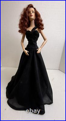2003 Doll by Robert Tonner Curly Brown/ Red Hair In Black Evening Dress