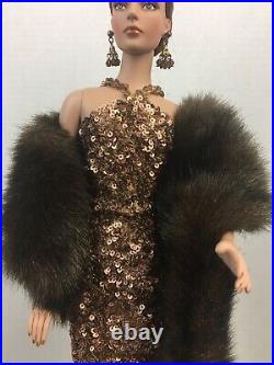 24KT Sydney Copper & Gold & Taupe beaded dressed doll Tyler Tonner