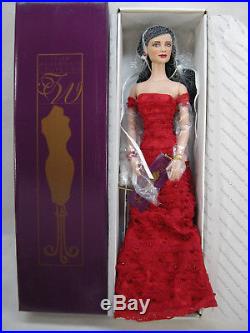 Charlotte Radiant In Ruby Dressed Doll, Replaced Earrings Beautiful Black Hair