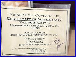 MIDSUMMERS NIGHT DREAM TYLER 2004 CONVENTION companion doll w signed COA NRFB