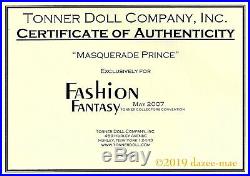 Masquerade Prince NRFB 2007 Tonner Convention Companion Doll LE 300