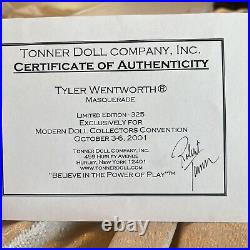 Masquerade Tyler Wentworth Doll Le 325 Robert Tonner Nib Tw9107 Signed Coa