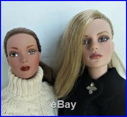 Pair Tonner TYLER WENTWORTH & SYDNEY Chase  Dolls with Case, Jackets, Purses