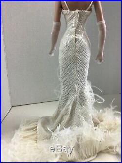 Platinum Panache Daphne white sequin gown hair Doll Sydney Tyler Tonner