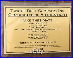 Robert Tonner Tyler I TAKE THEE MATT 16 MIB 2009 excl. Convention LE 200