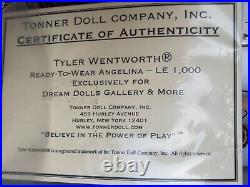 Stunning Tonner RTW Romance Angelina 16 Tyler Wentworth Doll COA Brochure New