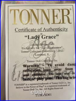 Tonner 2013 Age of Innocence Convention Doll -Lady Grace LE300 no stand