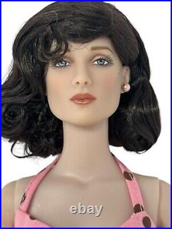 Tonner Anne Harper Basic Wigged Doll Pink Brown Polkadot Swimsuit Brown Wig