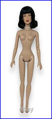 Tonner Anne Harper Basic Wigged Doll Raven Wig Pinup Style Nude