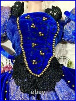 Tonner Cinderella Dreams Do Come True Wearing Royal Blue OOAK Renaissance Gown
