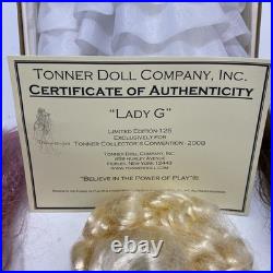 Tonner Convention Resin Doll Lady G In Tyler Wentworth Dress with Extra Wigs READ