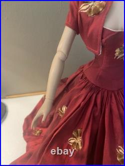 Tonner Tyler Doll BE With OOAK Red Silk Ball Gown and Matching Jacket. Wrist, BE