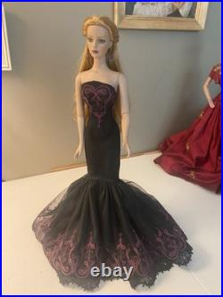 Tonner Tyler Sydney Strawberry Blonde Hair OOAK Mermaid Black Silk Gown