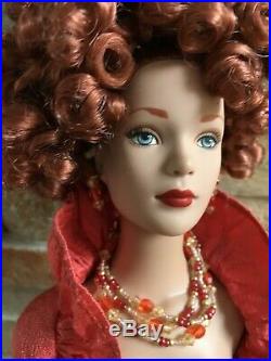 Tonner Tyler Wentworth 16 Vinyl DOLL CINNABAR in 2-pc Ensemble withJewelry +Stand