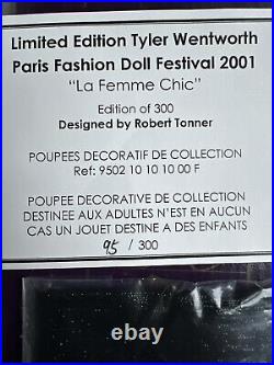 Tonner Tyler Wentworth 2001 LA FEMME CHIC 16 PARIS FASHION DOLL FESTIVAL NIB LE