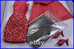 Tonner Tyler Wentworth Little Luxuries Persimmon Outfit, Red Sequined Dress, Coat